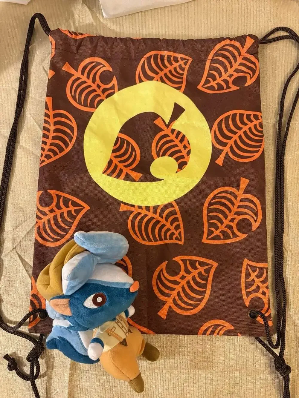 Animal Crossing Little Buddy Kicks Plush and Drawstring Backpack Set